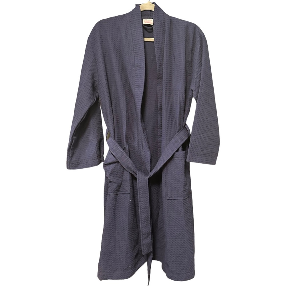 Melsimo Spa Kimono Robe  Square Waffle Weave Turkish size XS/S never worn Navy